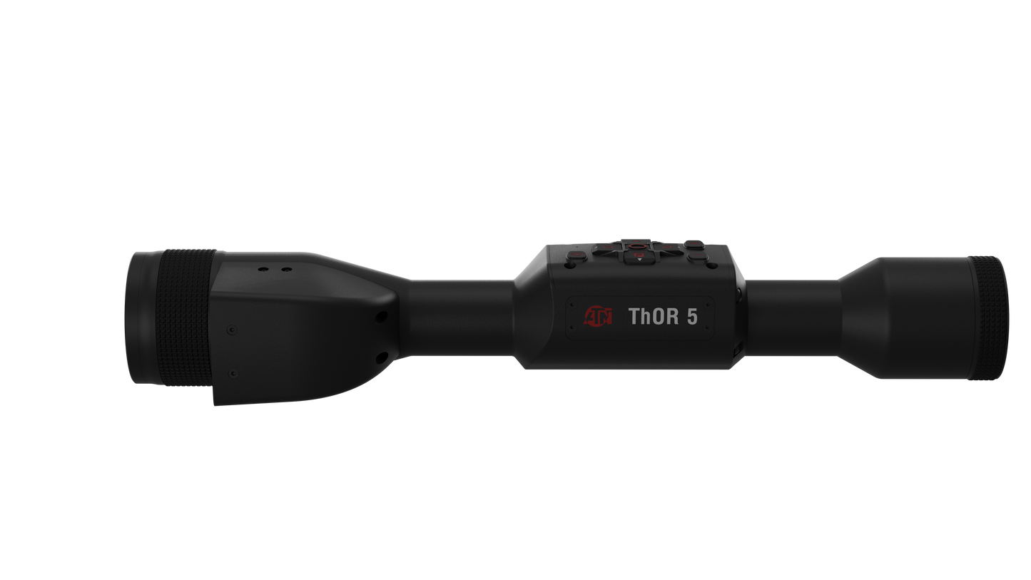 ATN ThOR 5 320x240, 12 Micron Thermal Imaging Riflescope with Laser Rangefiner, Full HD Video, Wi-Fi, Ballistic Calculator, & More